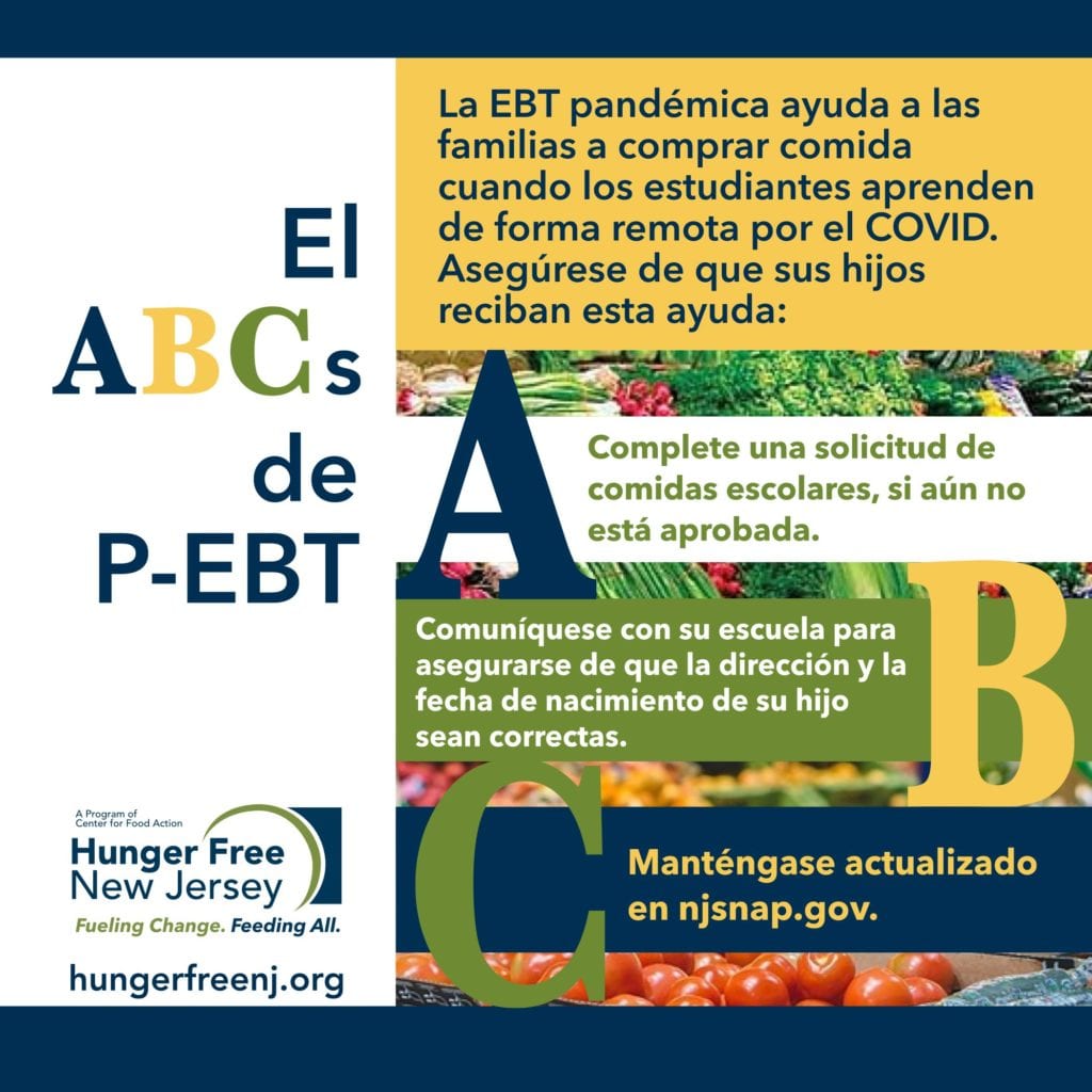 NJ s Pandemic EBT plan approved Hunger Free NJ