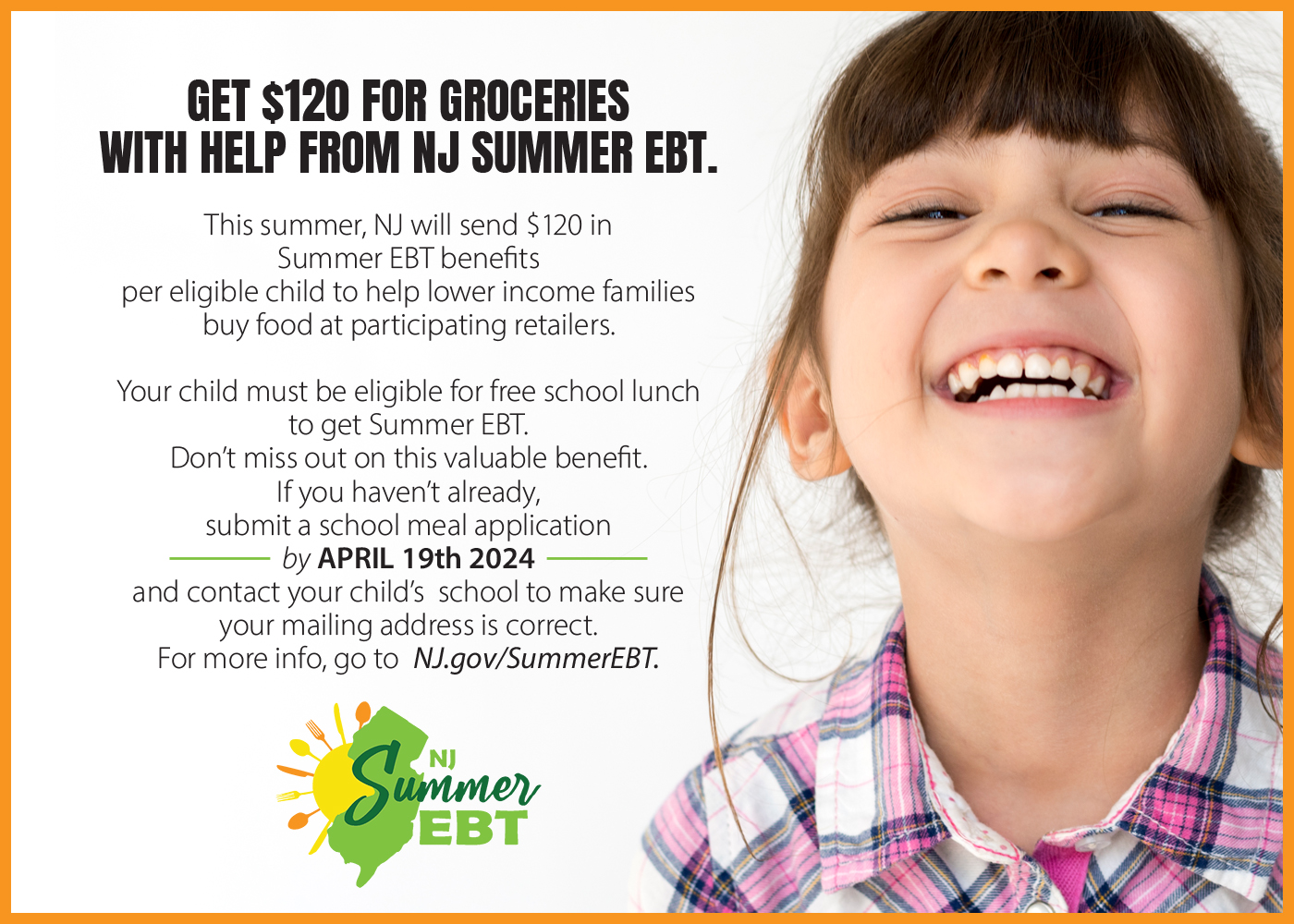 Summer EBT Outreach Materials Hunger Free NJ